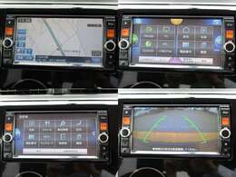 純正メモリーナビ・フルセグ・CD・DVD・ミュージックプレイヤーの接続が可能です。バックカメラ付きなのでバック駐車も安心です。