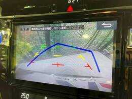 【バックカメラ】駐車時に後方がリアルタイム映像で確認できます。大型商業施設や立体駐車場での駐車時や、夜間のバック時に大活躍！運転スキルに関わらず、今や必須となった装備のひとつです！