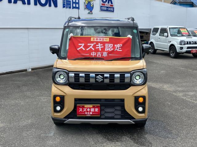 スペーシアギアハイブリッドXZ入荷しました！9インチナビや全方位カメラ、フロントドライブレコーダーやリアドア両側電動スライドドア、LEDヘッドランプ＆フォグランプなどを装備した一台です！