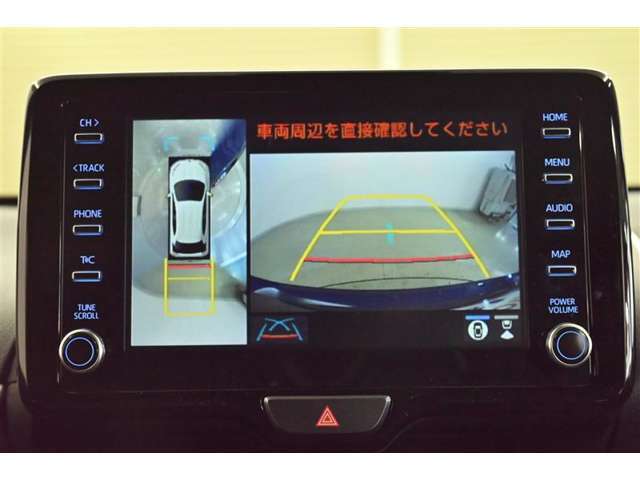 バックガイドモニターで、後方を確認しながら安心して駐車することができます。運転初心者も熟練者も必須の機能ですよ！