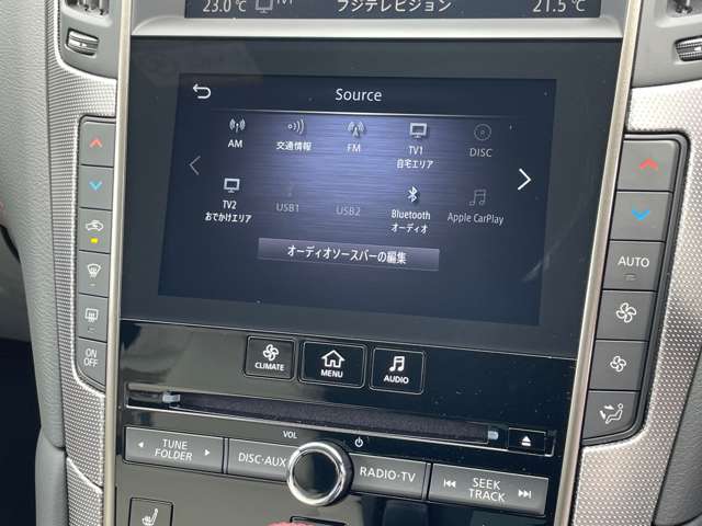フルセグ・Bluethoothオーディオ・CD/DVDなどオーディオ機能も充実！