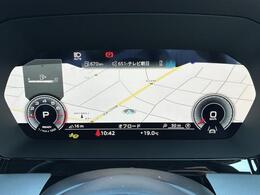 ●バーチャルコックピット『メーターパネル内に高解像度の液晶ディスプレイを配置。ディスプレイ内に地図が表示され、ナビゲーションの確認の際にドライバーは視線の移動を少なくすることができます。』