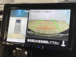 【パノラミックビューモニター】専用のカメラにより、上から見下ろしたような視点で360度クルマの周囲を確認することができます☆死角部分も確認しやすく、狭い場所での切り返しや駐車もスムーズに行えます。