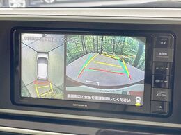 【パノラマモニター】専用のカメラにより、上から見下ろしたような視点で360度クルマの周囲を確認することができます☆死角部分も確認しやすく、狭い場所での切り返しや駐車もスムーズに行えます。