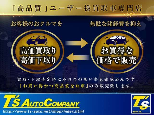 【高品質車に厳選】毎月約30台のお車が入庫する中で、本当に自信を持って販売できる『高品質車』のみに厳選して在庫。なおかつ諸経費を抑え、低価格での販売を実現しております。