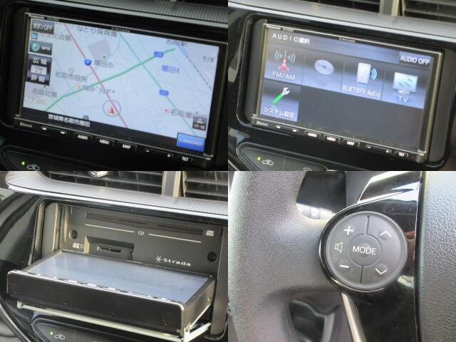 現在では必需品のナビが装備されています。オーディオはAM・FMラジオ・CD・Bluetooth・SDカード・ワンセグT