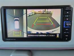 （全周囲モニター）車を上から見たような映像で死角もバッチリ確認できます。
