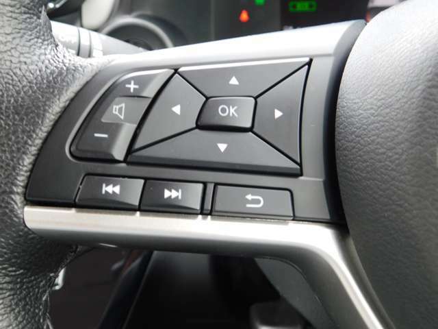ハンドルの左側にはオーディオコントロールやメーターのディスプレイで設定の変更などができます。
