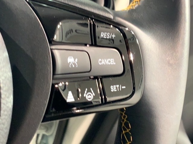 クルーズコントロールを装備しています。高速道路などで一定の速度で走ってくれるので運転が楽ですよ！速度を設定できますので、スピードの出しすぎにも注意できます。