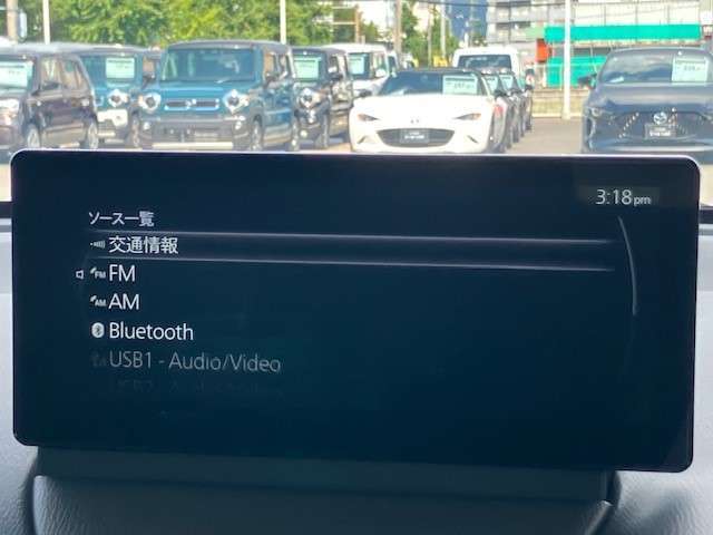 オーディオメディアにはUSB接続やBluetoothオーディオと幅広いメディアとのリンクが可能！勿論ラジオ＆TVも視聴可能です。