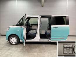 左右ウエルカム機能付き電動スライドドア。降車時に設定しておけば近づくだけでドアが自動でオープン！とても便利な機能です☆☆