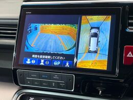 【マルチビューカメラシステム】専用のカメラにより、上から見下ろしたような視点で360度クルマの周囲を確認することができます☆死角部分も確認しやすく、狭い場所での切り返しや駐車もスムーズに行えます。