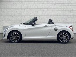 お車を横から見るとこのような感じです。お車のサイドについているドアバイザーなどの装備を確認できます。