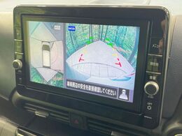 【アラウンドビューモニター】専用のカメラにより、上から見下ろしたような視点で360度クルマの周囲を確認することができます☆死角部分も確認しやすく、狭い場所での切り返しや駐車もスムーズに行えます。