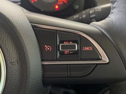 【クルーズコントロール】高速道路もラクラク走行。アクセルを離しても一定速度で走行ができ、長距離運転時の負担を軽減！加速・減速も簡単なスイッチ操作で調整できます。