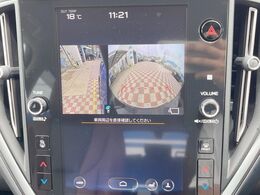【フロント＆サイド＆バックカメラ】ドライバーから見にくい死角部分を映像で確認できる前方と左側面にカメラを装着。見通しがきかない場所や住宅密集地などを運転することが多い人におすすめの安心装備です。