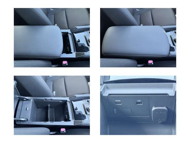 アームレスト下に充電用USB端子があります