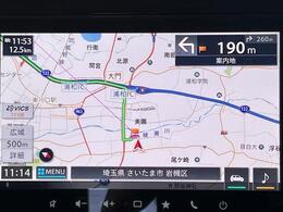 大型9インチ画面のナビゲーション装備、初回車検満了日まで地図更新がついています。