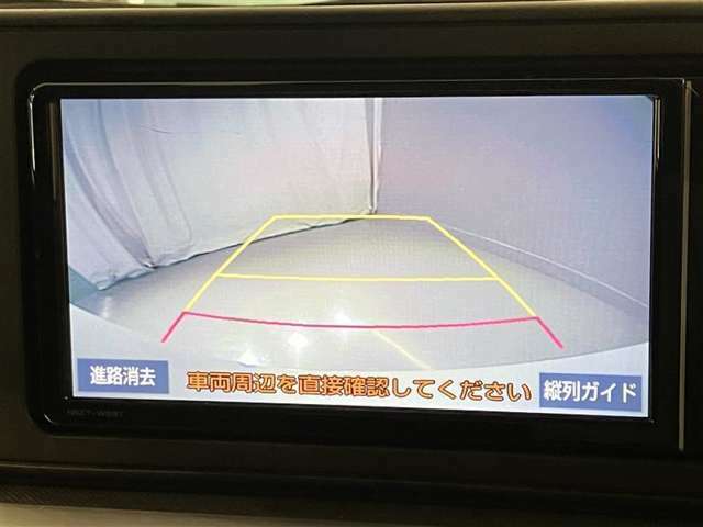 バックガイドモニターで、後方を確認しながら安心して駐車することができます。運転初心者も熟練者も必須の機能ですよ！