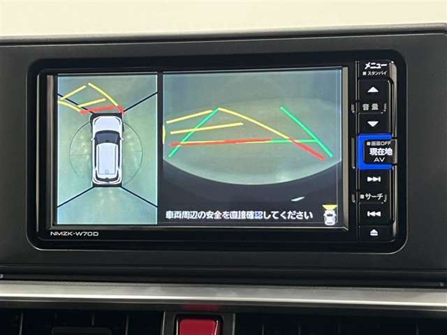 前進時も画像で安全確認！フロントカメラとアラウンドビュー画面！