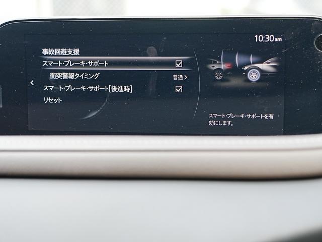 こちらのお車には先進安全装備が多数搭載されています。衝突被害を回避あるいは軽減するためのブレーキや、後方死角からの接近警報、車線逸脱を防止する警報装置など、詳しくはスタッフまでお尋ねください。