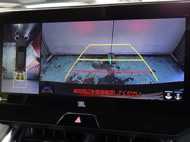 バックガイドモニターを装備してます、車庫入れもラクラクです。パノラミックビューモニターを搭載しています、上からの画像も表示されます。