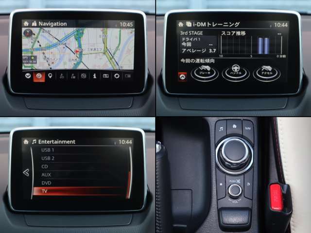 ナビやオーディオ、ご自身の運転記録やメンテナンスログを表示する「マツダコネクト」を搭載。人間工学に基づき、自然な位置に搭載されております。もちろんBluetooth等のオーディオにも対応しております。