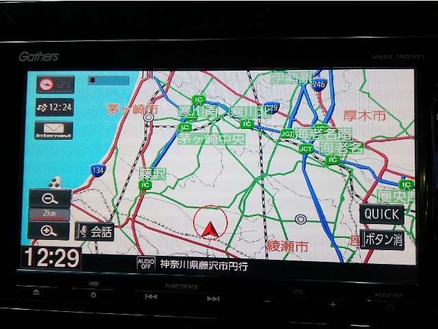 ギャザズ　ベーシックインターナビVXM195VFi　メモリーナビゲーション搭載です。DVD再生、CD録音、Bluetooth接続、フルセグチューナー、ワイドFM対応です。