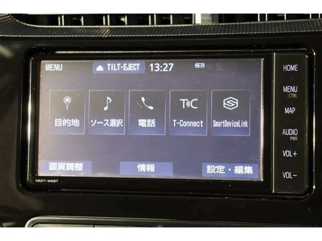 フルセグ T-Connect ナビ付き！目的地までの案内、CD・DVD再生等色々な機能付き！さらにトヨタのつながるサービス T-Connect ご利用でオペレーターサービス等が使用出来ます。
