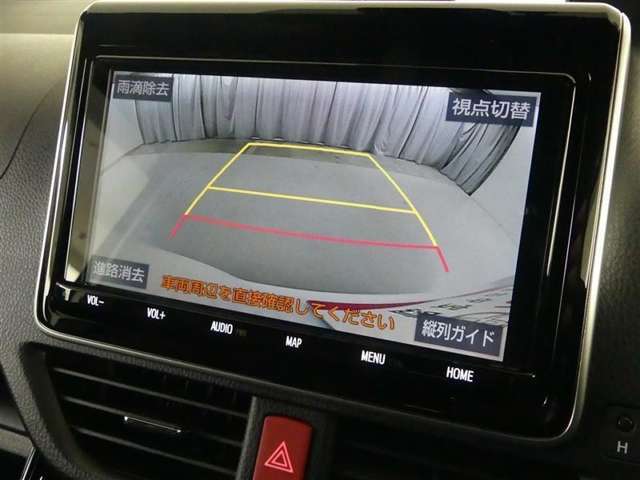 後方視界の確保に役立つバックモニター。