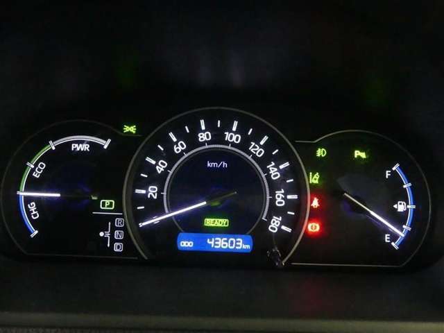 昼間でも視認しやすいメーターパネル。