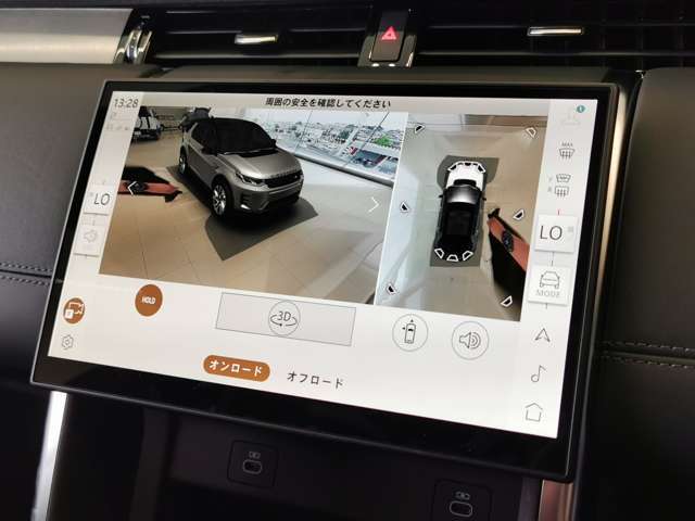 【3Dサラウンドカメラ（360°カメラ）】全方位の死角となる部分や発進時・駐車時・細い路地からの運転などカメラを通してモニターで確認することが可能です。
