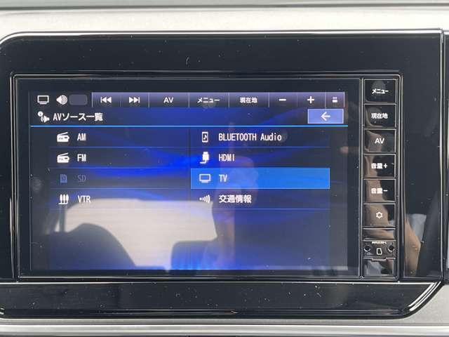 オーディオメニューです。Bluetoothに接続できます。