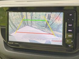 【バックカメラ】駐車時に後方がリアルタイム映像で確認できます。大型商業施設や立体駐車場での駐車時や、夜間のバック時に大活躍！運転スキルに関わらず、今や必須となった装備のひとつです！