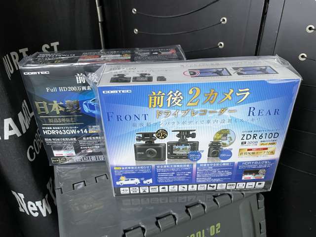 あおり運転防止！コムテック製ドライブレコーダー前後お取付致します。本体代工賃込みですのでお気軽にお申しつけ下さい！