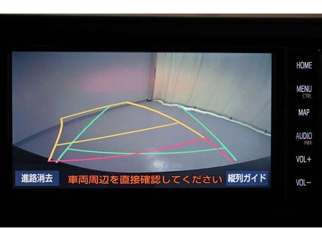 バックガイドモニターです。　ディスプレイに後方の視界を表示し、車庫入れをサポートします。