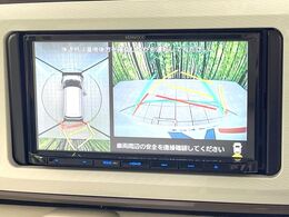 【パノラマモニター】専用のカメラにより、上から見下ろしたような視点で360度クルマの周囲を確認することができます☆死角部分も確認しやすく、狭い場所での切り返しや駐車もスムーズに行えます。