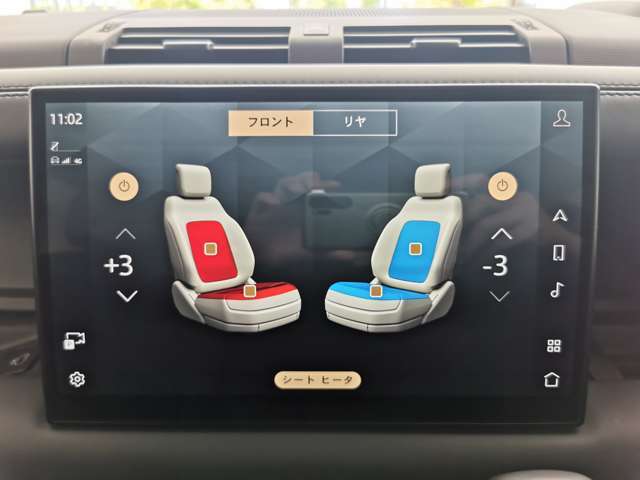 【シートヒーター＆クーラー】フロントシートに3段階調節が可能なシートヒーター＆クーラーが内蔵されております。季節を問わず重宝するオプション装備です。