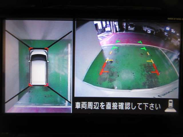 アラウンドビューモニターで車庫入れも空から見ている様に駐車できラクラクです。