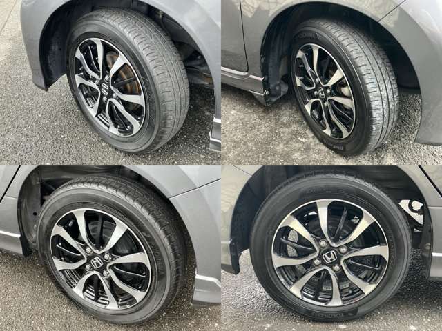 155/65R14　純正アルミホイール装着。