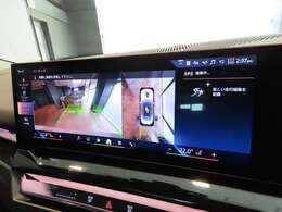 リアビューカメラ。ガイドラインとパークディスタンスコントロールで安全に車庫入れ可能。