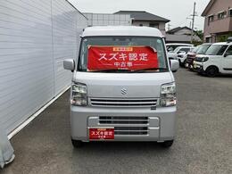 エブリイPC入荷しました！4WD車でオーディオレス仕様車、キーレスエントリーやフロントパワーウインドー、オートライトやハイビームアシスト、衝突被害軽減ブレーキなどを装備した一台です！