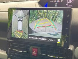 【パノラマモニター】専用のカメラにより、上から見下ろしたような視点で360度クルマの周囲を確認することができます☆死角部分も確認しやすく、狭い場所での切り返しや駐車もスムーズに行えます。