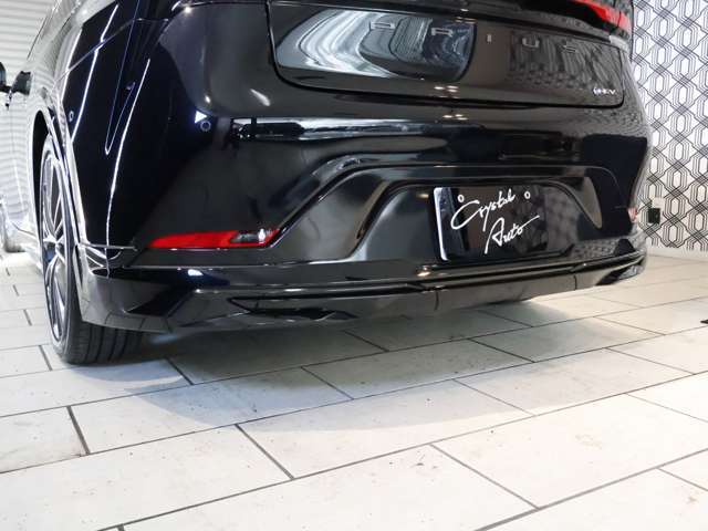 リアもフロント、サイド同様にモデリスタリアスカートを装備♪駐車場などから後退する際に、後方から接近する車両や歩行者を検知し、衝突被害の軽減に寄与してくれるパーキングサポートブレーキを装備♪