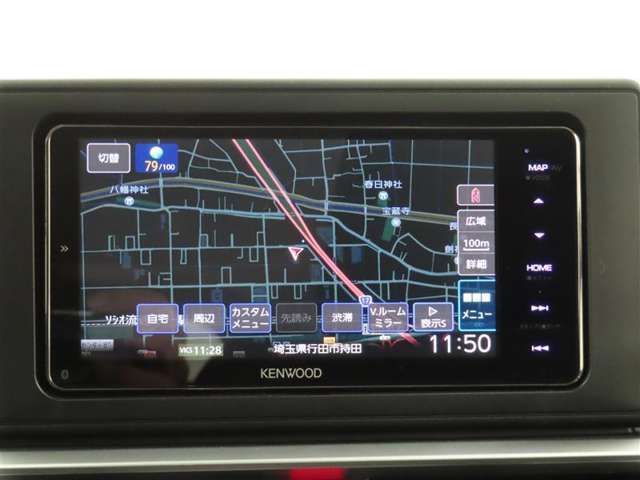 ケンウッド製7インチメモリーナビを装備しております。