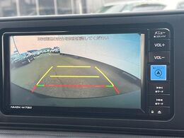 【バックカメラ】駐車時に後方がリアルタイム映像で確認できます。大型商業施設や立体駐車場での駐車時や、夜間のバック時に大活躍！運転スキルに関わらず、今や必須となった装備のひとつです！