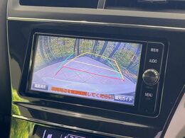 【バックカメラ】駐車時に後方がリアルタイム映像で確認できます。大型商業施設や立体駐車場での駐車時や、夜間のバック時に大活躍！運転スキルに関わらず、今や必須となった装備のひとつです！