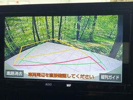 【バックカメラ】駐車時に後方がリアルタイム映像で確認できます。大型商業施設や立体駐車場での駐車時や、夜間のバック時に大活躍！運転スキルに関わらず、今や必須となった装備のひとつです！