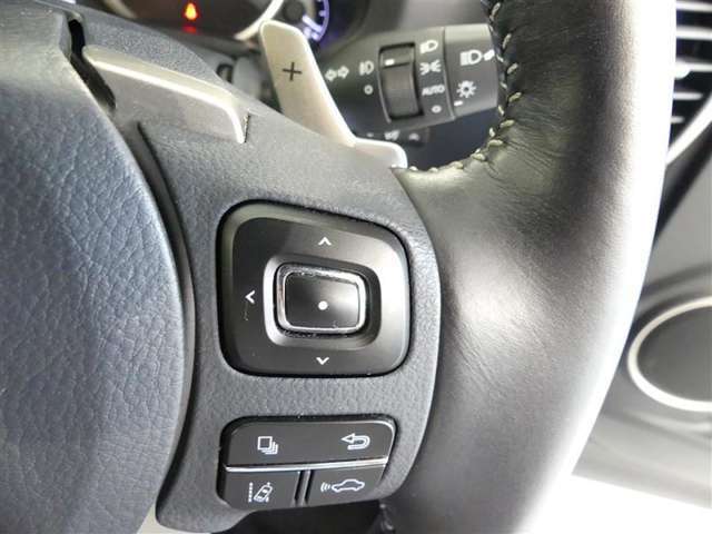 ステアリングスイッチで車両情報を切り替えて必要な必要な情報を確認したりできます。