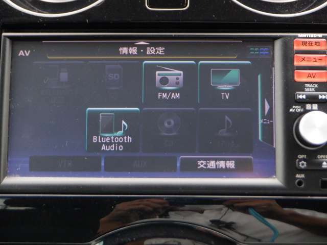メモリ-ナビ（SD方式）：CD・Bluetooth再生機能付なので、好きな音楽を聴きながら楽しいドライブガ可能です♪またフルセグTVチュ-ナ-内蔵ですので高画質にてTVの視聴も可能です！